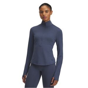 Under Armour Stone Blue Quarter-Zip Exercise Top